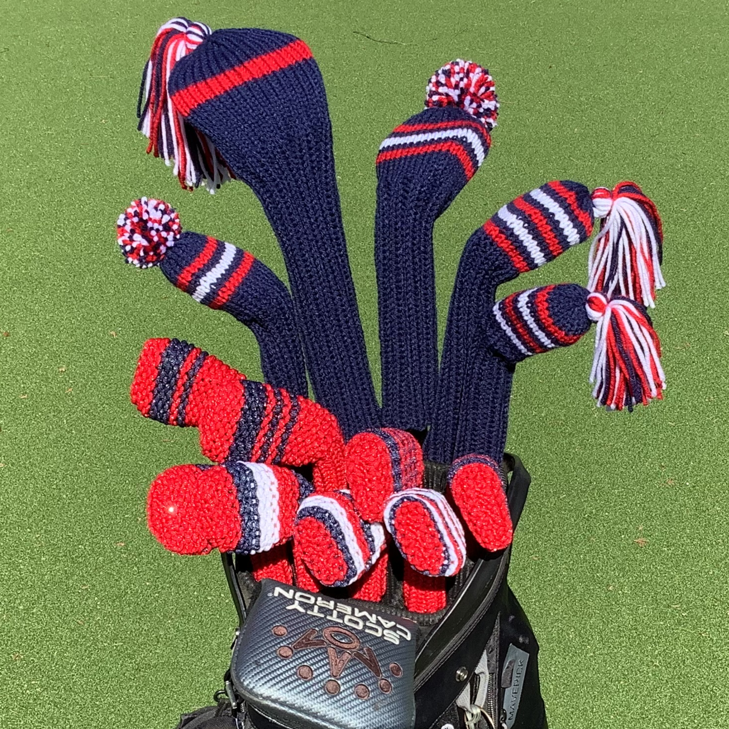 Red, Navy and White - Driver Headcover