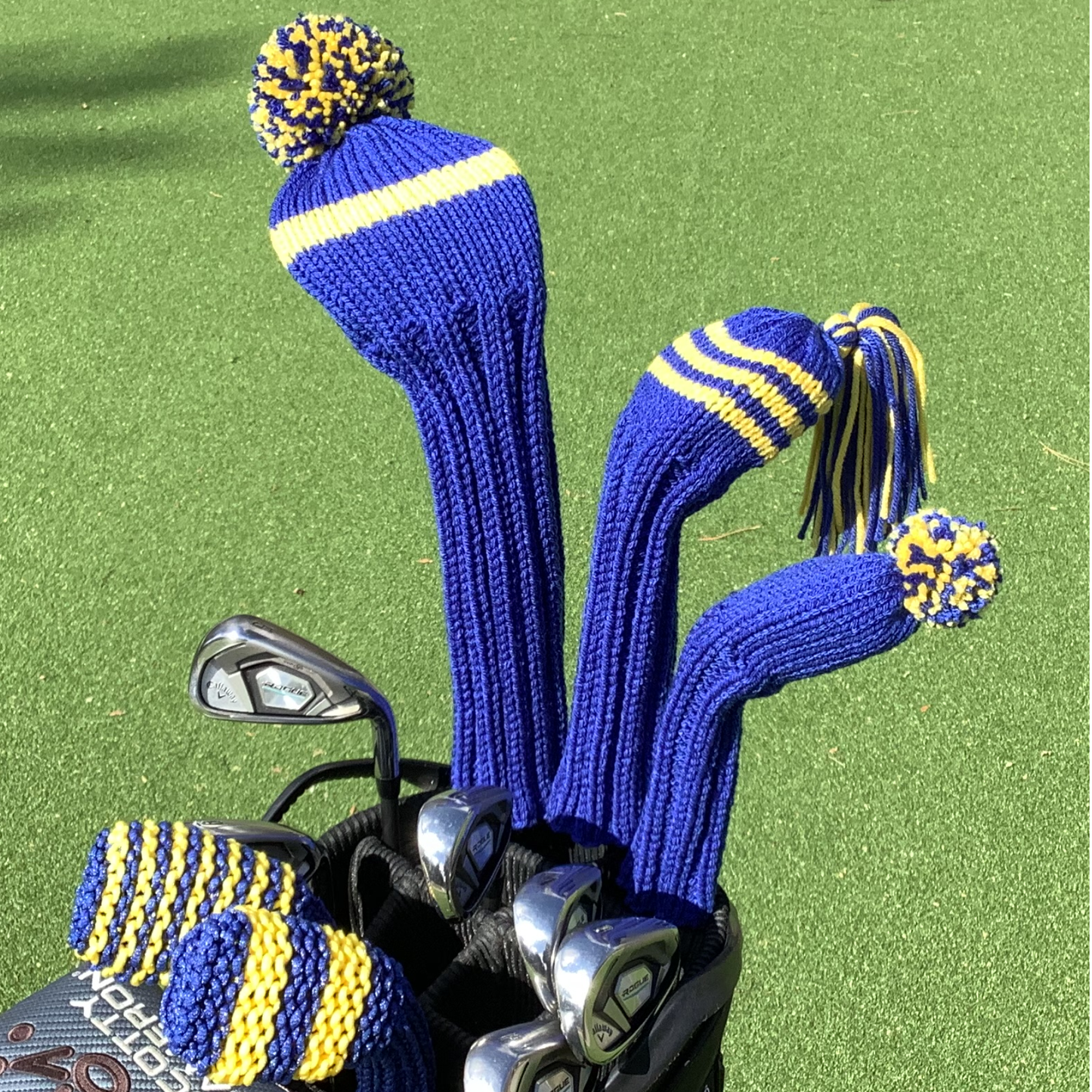 Blue and Yellow - Large Stripe Iron/Wedge Headcover
