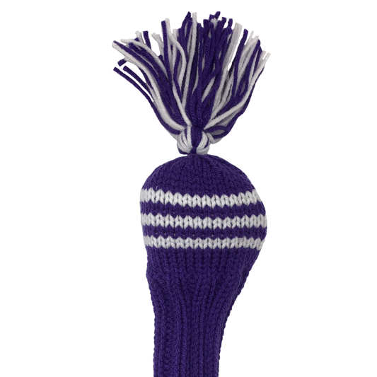 Purple and White - Fairway Wood #3 Headcover