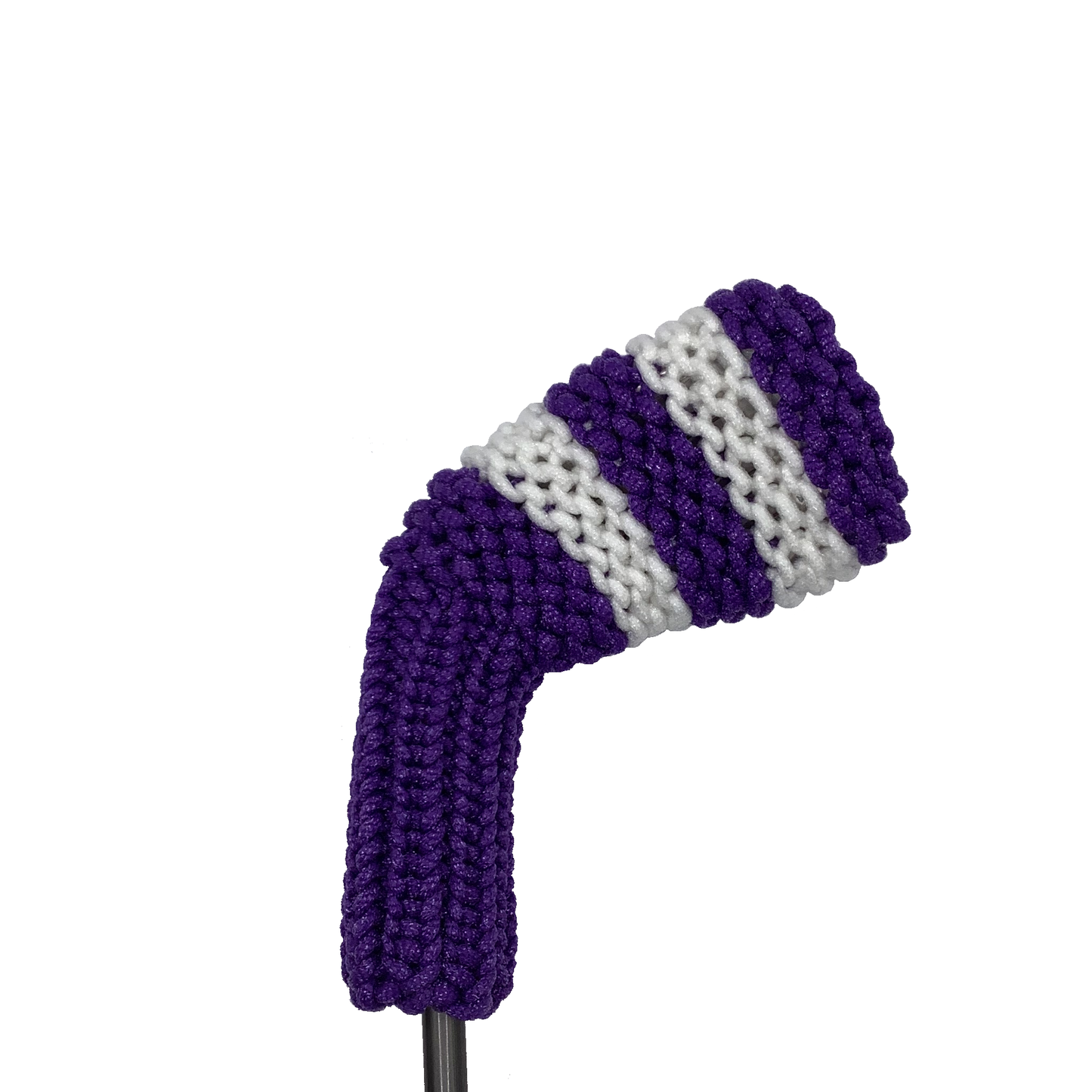 Purple and White - Large Stripe Iron/Wedge Headcover