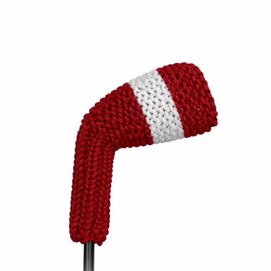 Red and White - Block Stripe Iron/Wedge Headcover